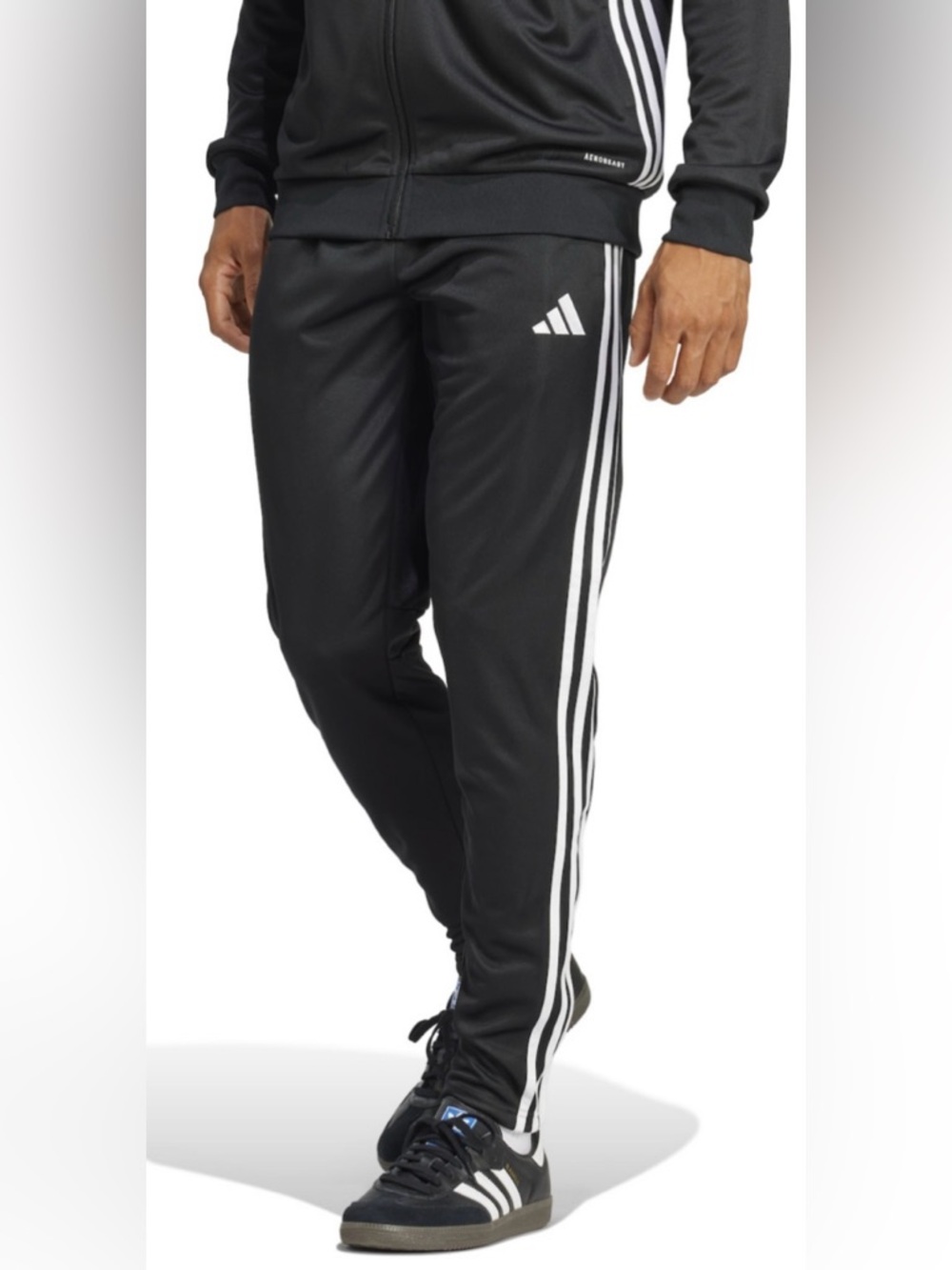 ♣️MENS ADIDAS TRACK PANTS 3 STRIPES STRAIGHT LEG SZ XL! JERSEY PANTS BLACK WHITE